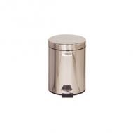 Tret-Abfalleimer, rund, 5,6 Liter, Edelstahl