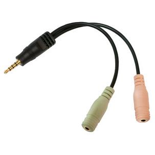 Audiokabel, 3,5 mm Klinkenstecker - 2 x 3,5 mm Klinkenkupplung  CA0021