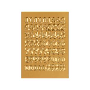 Zahlen-Sticker, Folie gold 4184