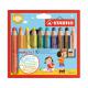 Multitalentstift woody 3 in 1, 18er Karton-Etui - inkl. Pinsel 880/10