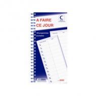 ELVE Bloc spiralé "120 programmes - A faire jour" 120 feuilles, 297 x 140 mm, format vertical, couverture couché brillant, 350 g, dessous en carton gris 400 g, papier offset 70 g, spirale "Wiro" (2092)