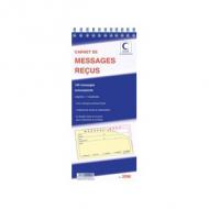 ELVE Carnet de messages reus autocopiant, 322 x 140 mm 160 messages, format vertical, couverture couch brillant 350g, dessous en carton gris 400 g, rabat protge criture couch brillant 350 g, spirale "Wiro" (2090)