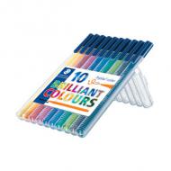 Fasermaler triplus BRILLIANT COLOURS, 10er Etui