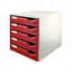 Schubladenbox Post-Set, lichtgrau / rot 5280-00-28