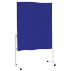 Moderationstafel mit weißem Rahmen, einteilig - Filz blau 2111103