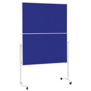 Moderationstafel mit weißem Rahmen, zweiteilig - Filz blau 2111303