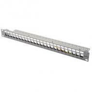 19" Modular Patch Panel, lichtgrau