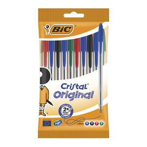 Kugelschreiber Cristal Origial, farbig sortiert, 10er Beutel 830865