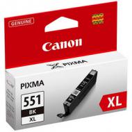 Canon Tinte für Canon Pixma IP7250, schwarz, HC Inhalt: 11 ml (CLI-551XLBK / 6443B001) Pixma IP8750 / IX6850 / MG5450 / MG5550 / MG6350 / MG6350S / MG6450 /  MG7150 / MX725 / MX925