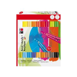 Acrylfarben-Set, 18 x 36 ml 1210000000201