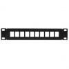 10" Keystone Patch Panel, schwarz