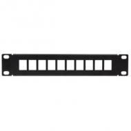 10" Keystone Patch Panel, schwarz