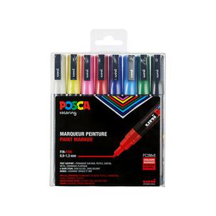 Pigmentmarker POSCA PC-3M, 8er Etui, Standard PC3M/8PF