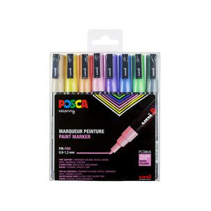 Pigmentmarker POSCA PC-3M, 8er Etui, Pastell PC3M/8A ASS16