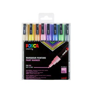 Pigmentmarker POSCA PC-3M, 8er Etui, Pastell PC3M/8APFASS16