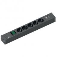 Steckdosenleisten CONNECT LINE, 5-fach - mit Schalter & USB