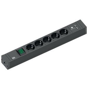 Steckdosenleisten CONNECT LINE, 5-fach - mit Schalter & USB 420.0021
