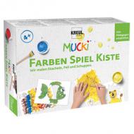 Fingerfarbe "MUCKI", Farben Spiel Kiste Set "Wir malen Stacheln, Fell und Schuppen"