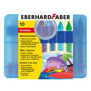 Dreikant-Wachsmalkreide, 10er Kunststoffetui 521110