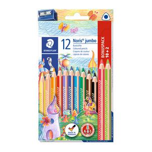 Dreikant-Buntstift Noris jumbo, 10 + 2 Kartonetui 128 NC12P1