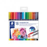 Doppel-Fasermaler marsgraphic duo, 18er Kunststoff-Etui