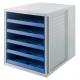 Schubladenbox KARMA, grau/blau 14018-13