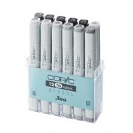 Profi Marker, 12er Set Toner Grautöne "TG"