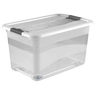 Aufbewahrungsbox "konrad" mit Rollen, transparent, 52 Liter 1094300100000