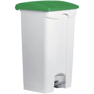 Tret-Abfalleimer, weiß / grün H2402351