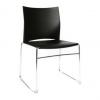 Besucherstuhl "W-Chair", schwarz