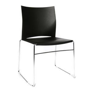Besucherstuhl "W-Chair", schwarz ch490-0