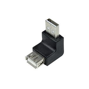 USB 2.0 Adapter, USB-A Stecker - USB-A Kupplung, 90 Grad gewinkelt  AU0025