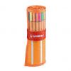 Fineliner point 88®, 30er Rollerset, orange/weiß