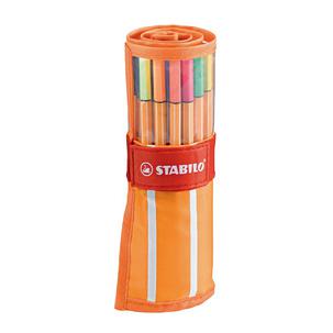 Fineliner point 88®, 30er Rollerset, orange/weiß 8830-2