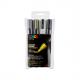 Pigmentmarker POSCA PC-5M, 8er Etui, standard Farben PC5M/8METAL09PF