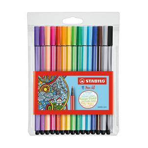 Fasermaler Pen 68, 15er Kunstoff-Etui EO68/8-01