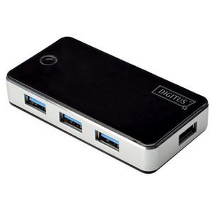 USB 3.0 Hub, 4 Port, schwarz DA-70231