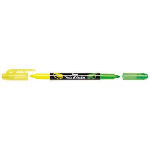 Textmarker TWIN CHECKER, gelb / grün SLW8-GK