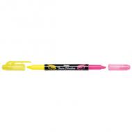 Textmarker TWIN CHECKER, gelb / pink