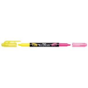 Textmarker TWIN CHECKER, gelb / pink SLW8-GP
