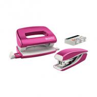 Heftgerät- & Locher-Set Mini WOW 5561, pink