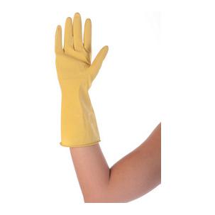 Symbolbild: Latex-Universal-Handschuh "BETTINA", in Anwendung 25958