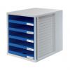Schubladenbox, grau/blau