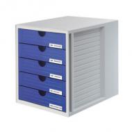 Schubladenbox, grau/blau