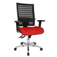 Bürodrehstuhl "P 91 NET", rot mit optionaler Armlehne Typ G3