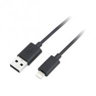 Symbolbild: Daten- & Ladekabel, Apple Lightning - USB-A Stecker, schwarz