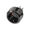 Reisestecker-System Schutzkontaktstecker / Schweiz - Vorderseite, schwarz