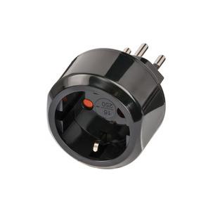 Reisestecker-System Schutzkontaktstecker / Schweiz - Vorderseite, schwarz 1508642