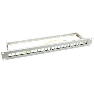 19" Keystone Patch Panel, geschirmt, lichtgrau NK4041