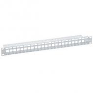 19" Keystone Patch Panel, ungeschirmt, lichtgrau